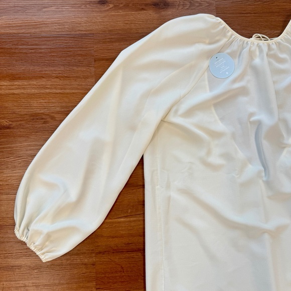 HILL HOUSE Simone Maxi Long Sleeve Dress in Ivory - Picture 4 of 11